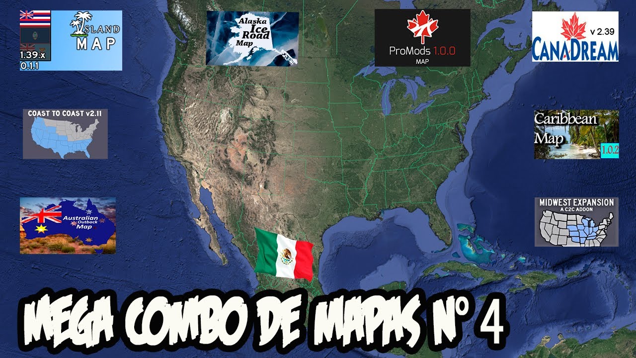 Combo de Mapas N°4 para American Truck Simulator 1.39│Mod de mapa para ...