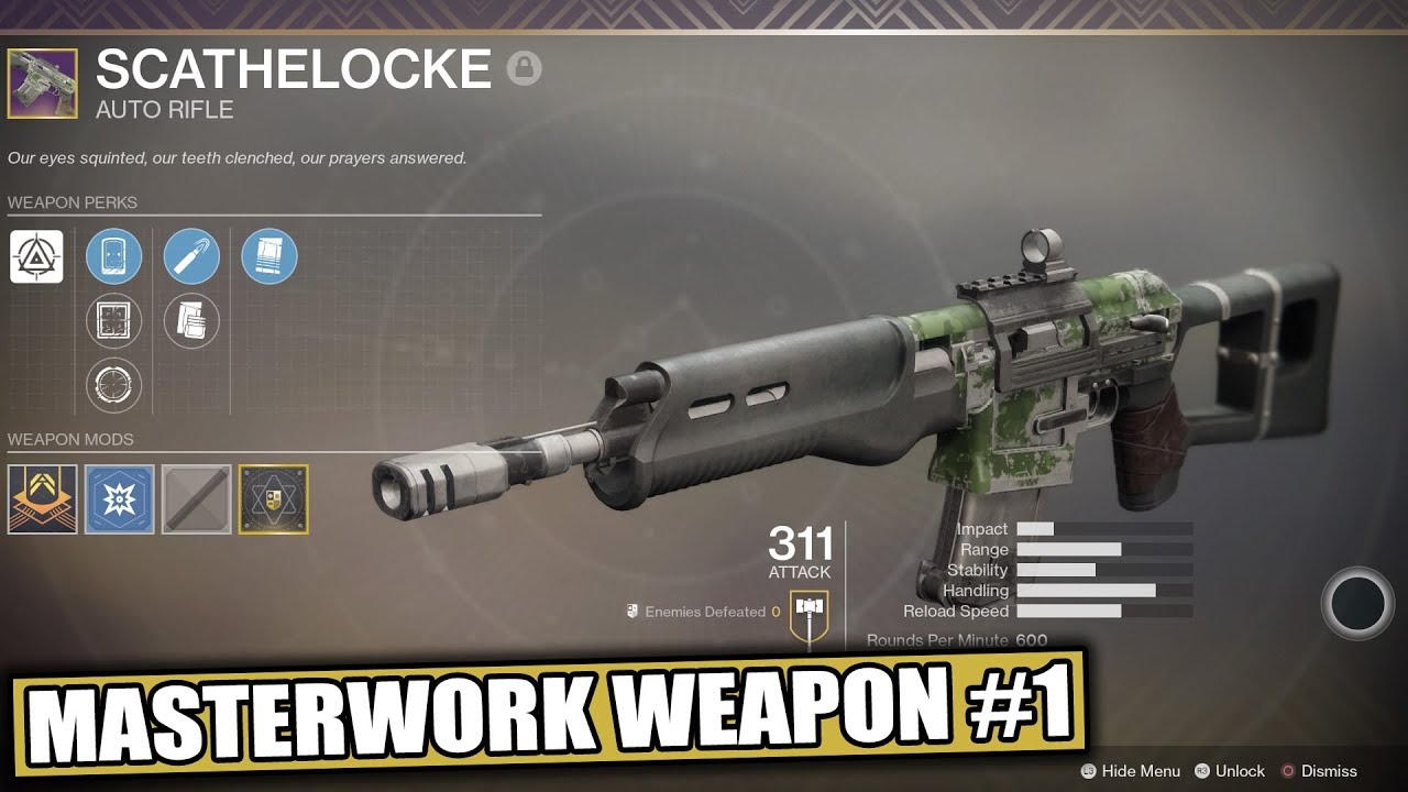 Destiny 2 Curse of Osiris Masterwork Weapon 1 Scathelocke