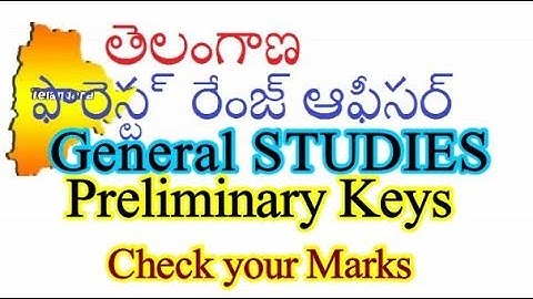 TSPSC Forest Range Officer GENERAL STUDIES Preliminary KEYS morning paper watch now BY SRINIVAS Mech