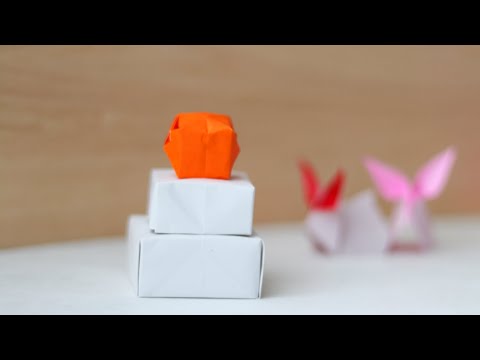 かんたん折り紙】正月飾り∣鏡もち How to make Kagami-Mochi - YouTube