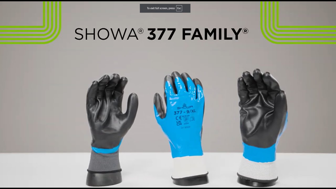 GANTS SHOWA 377 CALIBRE 13 NITRILE ET NYLON - Équipements de Sécurité