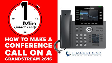 How to make a Conference Call On Grandstream IP Phone- 1 Minute Tech Tips!