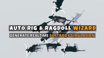 Auto Rig & Ragdoll Wizard Tutorial Generate Realtime softbody simulation in Blender