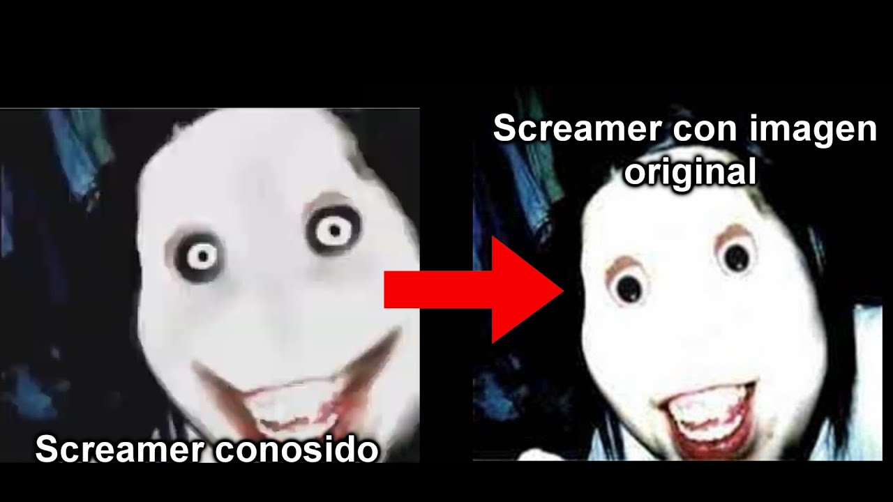 Screamer de jeff the killer con la imagen original - YouTube