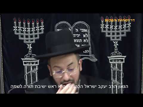 הגאון הרב יעקב ישראל הכהן שליט"א זוהר פרשת בהעלותך תשפ"ה