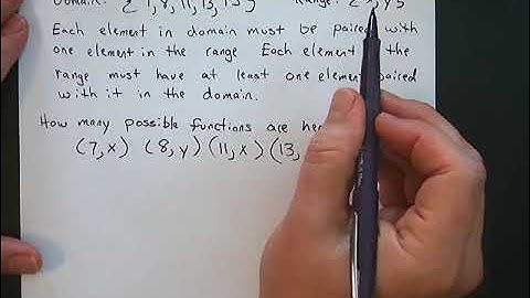 Number of possible functions in a set domain and range.