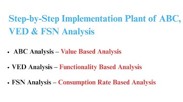 ABC, VED & FSN Analysis: Step-by-Step Implementation for your Inventory
