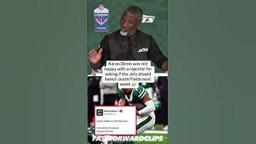 Aaron Glenn wasn’t happy with reporter for asking if the Jets should bench Justin Fields next week