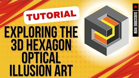 Exploring the 3D Hexagon Optical Illusion Art #coreldrawtutorialhindi #graphicdesign #3dcreation