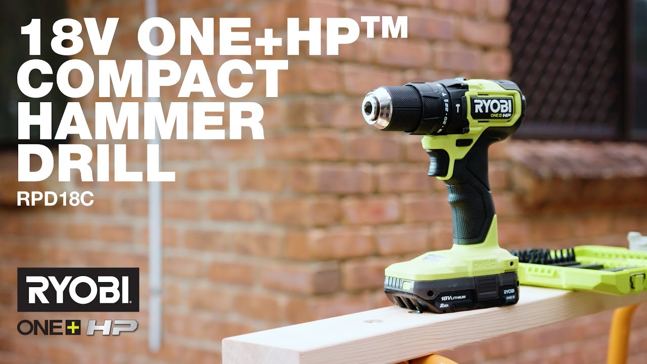 RYOBI 18V ONE+ HP Brushless Compact Hammer Drill (RPD18C) in action -  YouTube