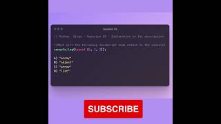 Guess the Output in JavaScript Problem-55 | JavaScript  Questions  #coding #code