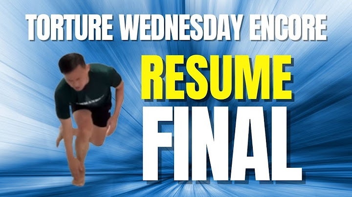 Torture Wednesday Encore:  Resume (Finale)