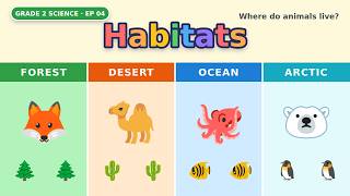 Grade 2 Science | Habitats 🌲🌵🌊🐻‍❄️