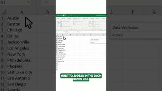 🎯 Excel: Create a Drop Down List to Improve Data Quality!