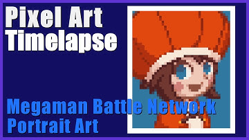 Pixel Art Timelapse - Drawing my Oc Abby in the Megaman Battle Network Art Style