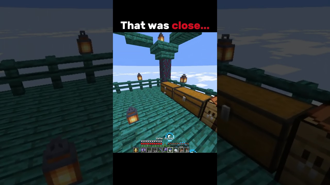 Pov: You Almost lost your 3 min of Hardwork... #minecraft