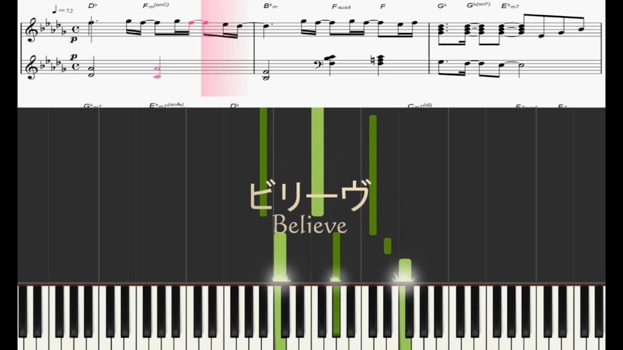 Piano Believeビリ ヴ シェネルche Nelle Youtube