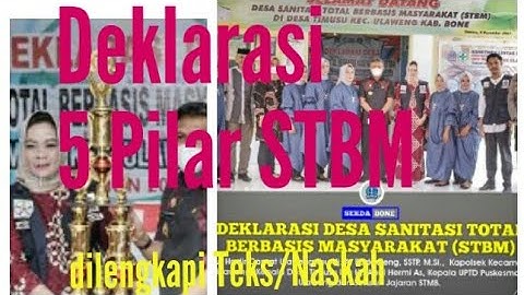 Pembacaan Deklarasi 5 Pilar STBM Desa Timusu Kecamatan Ulaweng Kab.Bone