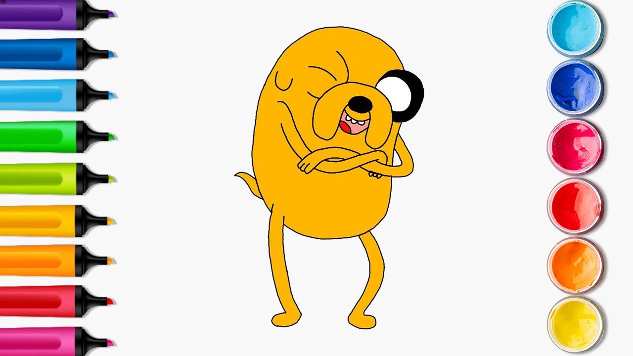Jake Simple Drawing Jake the Dog Coloring for Kids | Simple and Fun Drawing Tutorial - YouTube