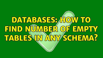 Databases: How to find number of empty tables in any schema?