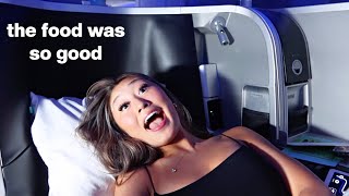 i flew first class for the first time… ALONE
