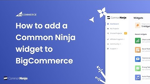 How to add a Common Ninja Widget to BigCommerce