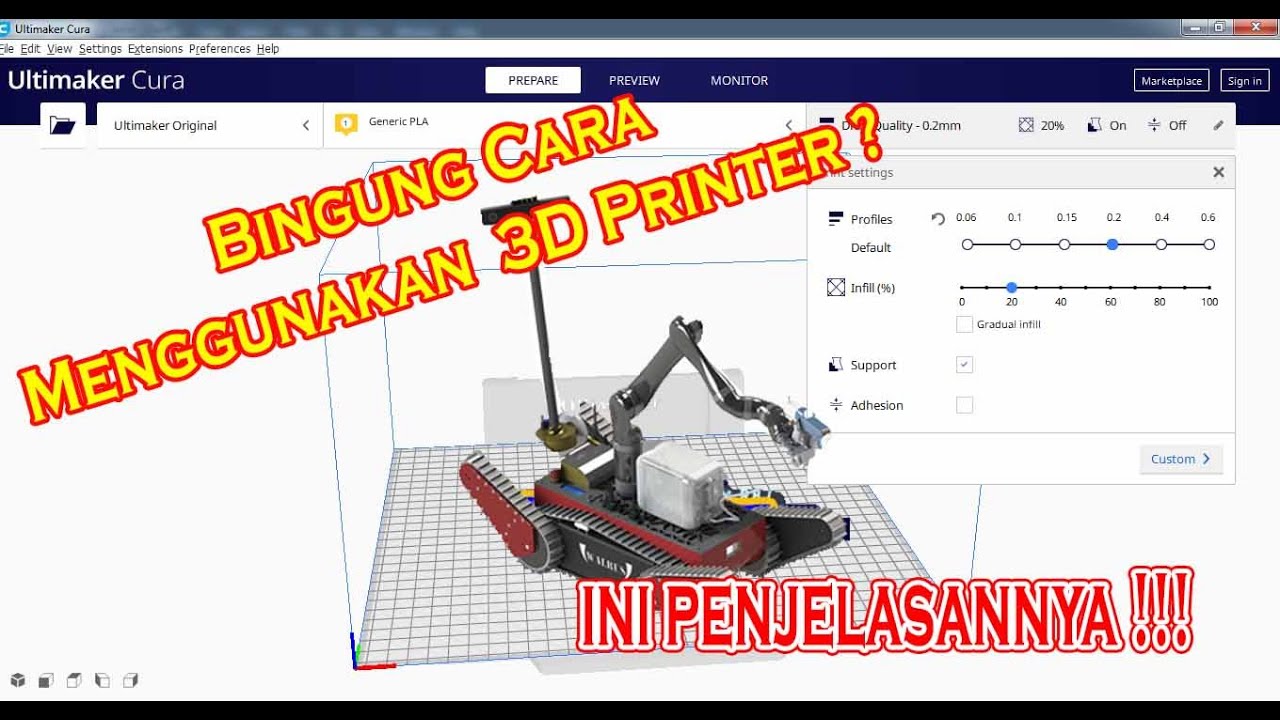 Cara Menggunakan Software Cura Untuk 3D Printer Cura Tutorial YouTube