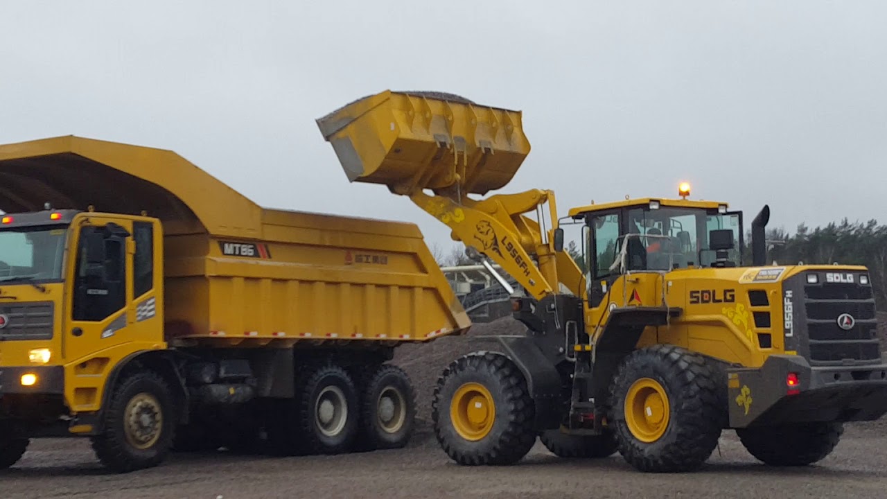SDLG L956Fh тест-драйв Украина (ковш 3.6 м3, удлиненная стрела) - YouTube