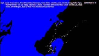 Wellington transit (Metlink): one day of activity