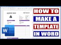 How to create a template in Word | Microsoft Word Tutorials