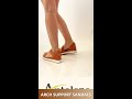 Tan Leather Walking Sandals With Arch Support | Comfort #Shorts