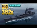 Battleship Thunderer with a massive damage game - World of Warships