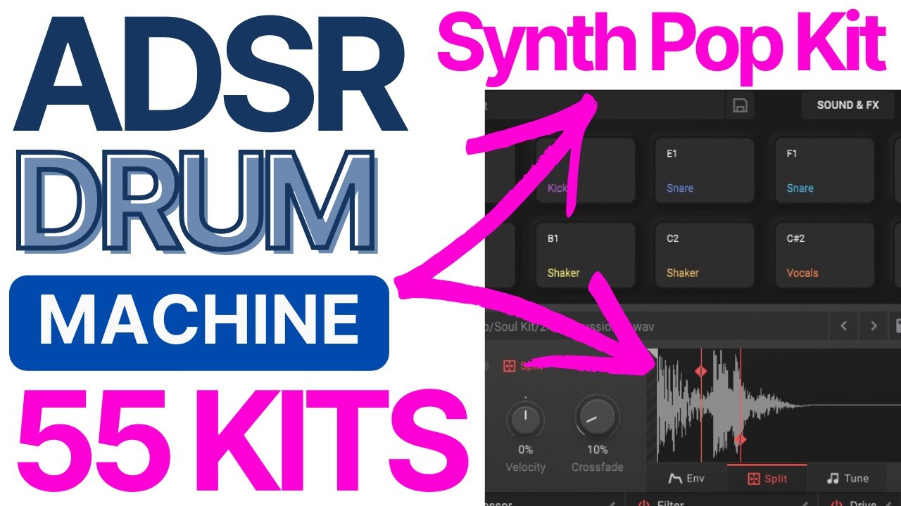 ADSR DRUM MACHINE SYNTH POP KIT Introductory Offer