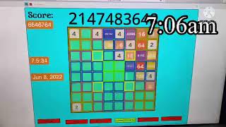 2147483648 timelapse to the 1048576 tile and 20,000,000 points