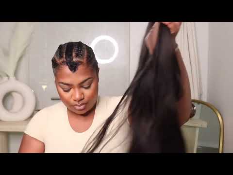 Sleek Straight CROCHET LIGHT YAKI Hair Install !!