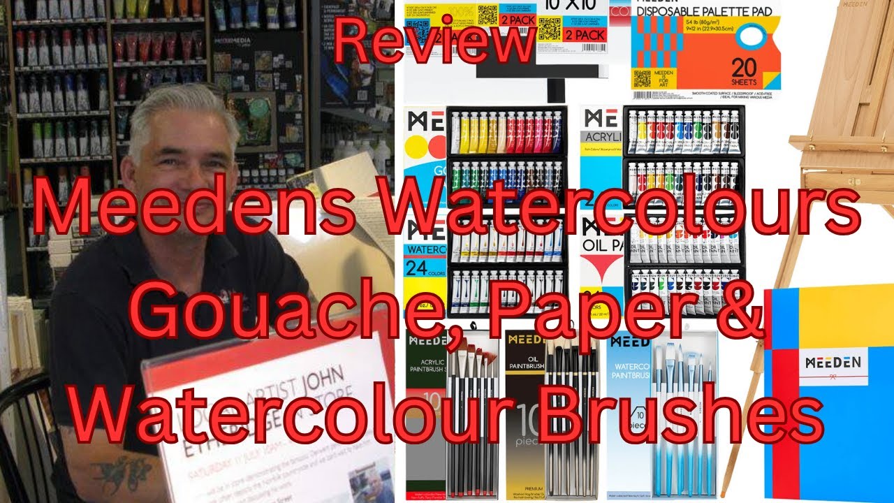 Month of Medeen Reviewing the Watercolour, Gouache ,Paper & Brushes from the Meeden French easel set