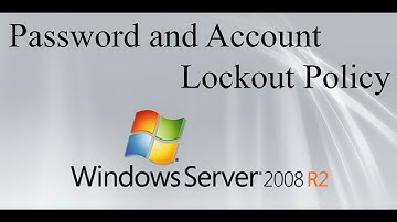 Password and Account Lockout policy