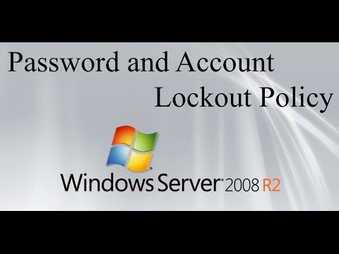 Password and Account Lockout policy