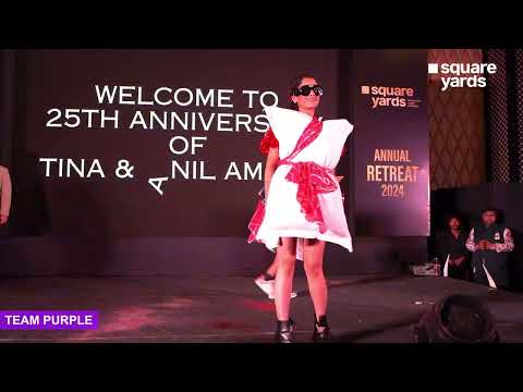 Satirical Take on Ambani Wedding | Team Purple Performance | Square Yards Retreat 2024 - video from Square Yards