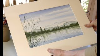 A 30 Minute Watercolour Painting, a Mountainside Lake