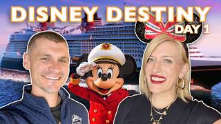 DISNEY DESTINY: The BEST First Day On The BRAND NEW Ship! | Palo, Villains Bar, Room Tour, Marvel