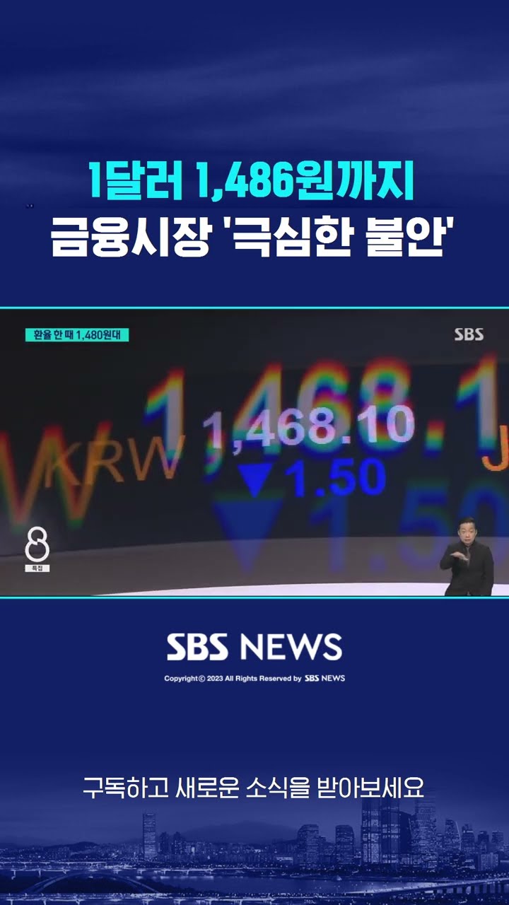 1달러 1,486원까지…금융시장 '극심한 불안' #shorts