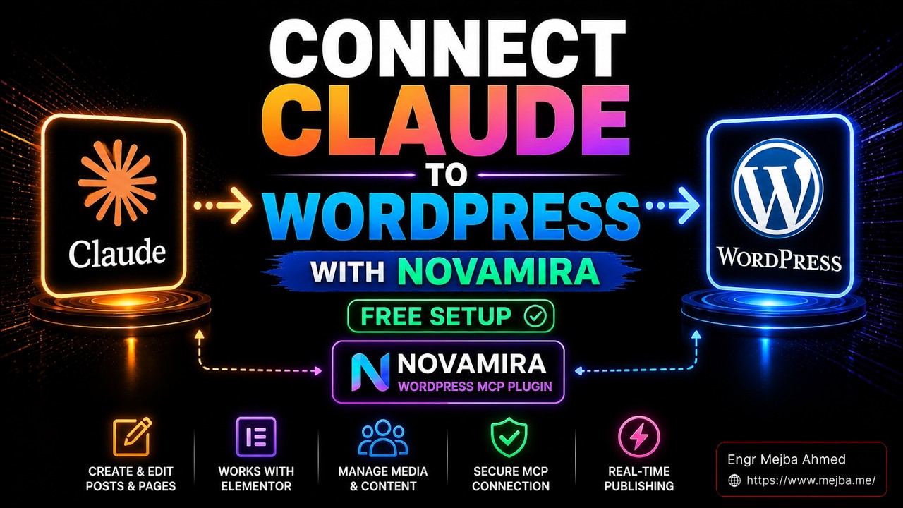 Conectar Claude a WordPress con Novamira (configuración gratuita) - Video thumbnail