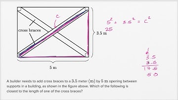 Right triangle word problems — Basic example | Math | SAT | Khan Academy