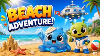 Nav & Bloop Go to the Beach! 🏖️ | English for Kids screenshot 4