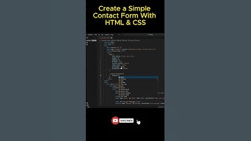 Create a Responsive Contact Form using HTML & CSS