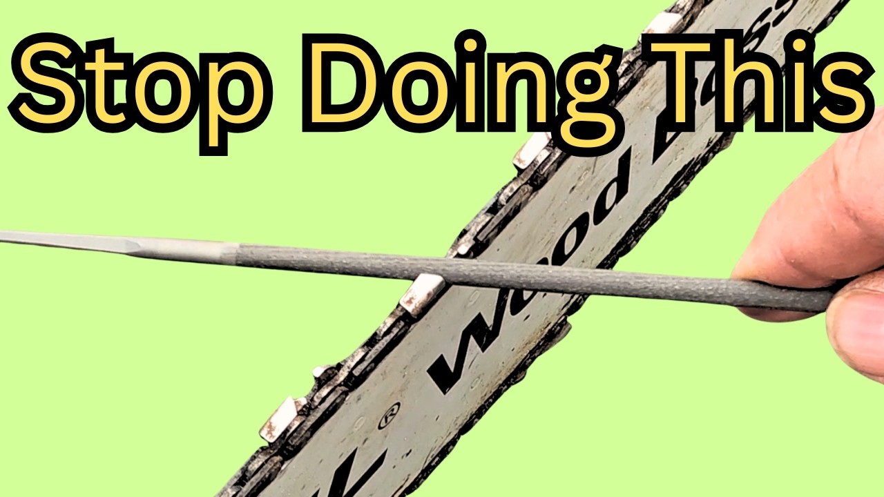 How To Sharpen Your Chain Saw Chain Yourself Easy - YouTube