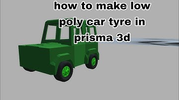 how to make low poly car tyre in prisma 3d // allu as animation studio
