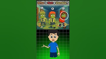 who is Not Zombie 🤓 | Brain Quiz | #braingames #brainquiz #mindbendingquiz #puzzlegames #braintest