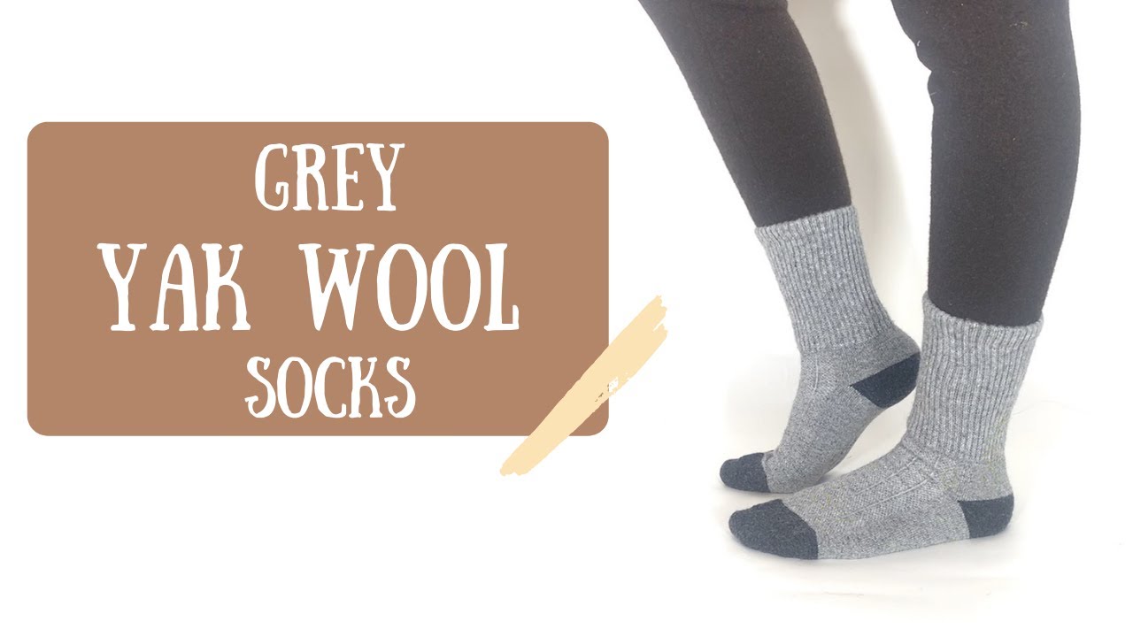 Grey Yak Wool Socks